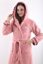 100% Bamboo Women's Hooded Embroidered Dressing Gown / Bathrobe - 3