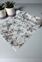 Non-Slip Kitchen Bathroom Inside the Cabinet Multi-Purpose Drawer Shelf Display Case Cover -Grey Flower-1045-H