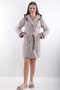 100% Bamboo Women's Hooded Embroidered Dressing Gown / Bathrobe