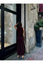 Zero-Sleeve Pencil Dress with Slit Detail - 4