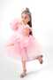 Girl's Pompom Sleeve Wedding Party Birthday April 23 May 19 October 29 Show Dress
