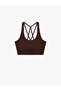 U-Neck Sleeveless Back Detailed Sports Bra - 3