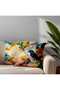 Tropical Bird and Flower Patterned Decorative Throw Pillow Cover Zippered 43X43 cm Set of 2 Single Side Printing