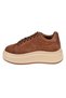 Genuine Leather Thick Sole Women's Sports Shoes Gj-25K361-1 Camel Suede - 3
