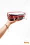 4Pcs Pvc Pen Holder Zippered Transparent Makeup Bag Pencil Case Purple Green Red Pink Black - 6