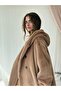Urban Retro Hooded Oversize Jacket Coat Women Camel - 7