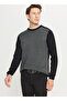 Crew Neck Standard Black - Gray Men's Sweater Ace049261478_Syg
