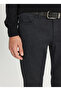 Normal Waist Normal Leg Slim Fit Black Men's Trousers Ace001261455_Syh - 4