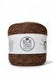 Double Ply Brown Angora Mixed with Brown and Gold Glitter Knitting Yarn (200 Gr.) - 2