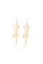Beige earrings, lizard shape, Esme C9