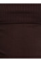 32128 Off-The-Shoulder Long Sleeve Top-Dark Brown - 4