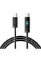USB-C TO C DIGITAL DISPLAY 100W 5A DATA CHARGING BRAIDED CABLE 1M BLK - 2