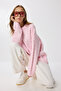 Oversize Hair Braided Knitwear Sweater Lpf0107 Pink - 2