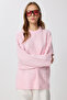 Oversize Hair Braided Knitwear Sweater Lpf0107 Pink - 3