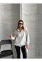 Women's Oversize Zippered & Hooded Sweatshirt - 2
