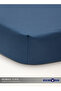 King Plain Fitted Elastic Bedsheet with 2 Pillow Case 200 x 200 Cm Navy Blue - 3