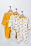 Baby Patterned Transitional Cotton Newborn 3-6-9 Months 3-Piece Outfit Romper Set Sleep Sack - 2