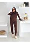 Stand-Up Collar Tracksuit Set with Modal Fabric Pockets - Wm2561 - with Ruffle Detail on the Skirt