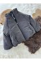 Children's Unisex Zippered Stand Collar Puffer Jacket - 2
