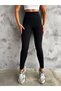 Women's High Waist Push up Leggings with Wide Belt Detail, Special Textured Production - 3