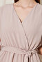 Women's Double Breasted Collar Elastic Slit Pocket Detailed Aerobin Dress 700-3764 - 7