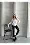 Women's Oversize Zippered & Hooded Sweatshirt - 6