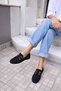 Piccoli Women's Black Real Suede Buckle Loafer - 2