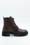 100% Genuine Leather Fur Lining Women's Brown Boots - 2