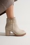 Women's Short Boots with Zipper and Luxury Buckle Accessories - 4