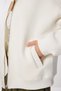 Zippered Ribbed Knitted Sweatshirt Lan0066 Ecru - 5