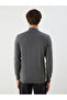 Gray Half Turtleneck Men's Knitwear Sweater - 7