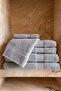 Extra Soft Border Curl Towel Gray 33X33