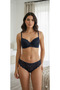Padded Supported B Cup Adjustable Straps Lace Stylish Night Bra Panty Lingerie Set - 2