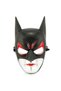 Red-Eyed Black Batman Mask - Elastic Batgirl Mask 28X17 cm - 2