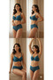 Padded Supported B Cup Adjustable Straps Lace Stylish Night Bra Panty Lingerie Set - 6
