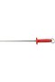 Professional 12" Grooved Sharpener with Carbon Steel Rod and Red Polypropylene Handle - 2
