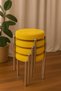 Bera Metal Wipable Tailored Fabric Stool (4 Pieces-Assembled Shipping)
