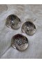 Silver Plated Metal Button 3 cm with Crystal Stone 1 Pack 3 Pieces - 6