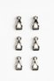 Labubu Spongebob and Friends Dinosaur and Frog Design Earring Set for Non-Pierced Ears - 2