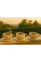 Cherry Embossed Pattern Handmade Ceramic Plate Mug Coffee Tea Cup - Single - 2