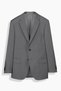 Classic Fit (4-Drop) Mono Collar Striped Gray Suit - 2
