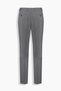 Classic Fit (4-Drop) Mono Collar Striped Gray Suit - 5