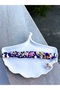 Handmade Stone Decorated Bracelet (Ribbon Weave) - 2