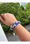 Handmade Stone Decorated Bracelet (Ribbon Weave) - 3