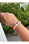 Handmade Stone Decorated Bracelet (Ribbon Weave) - 3