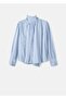 Textured Blouse with Scarf - 3