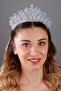 Elara Crystal Stone Bridal Crown Evening Dress and Hair Accessory Wedding Henna Crown - 2