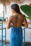 Indigo Color Aphrodite Hair Braided Muslin Dress - 7