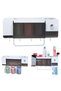 Toothbrush and toothpaste organizer, White / Gray - 4
