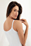 Tutku-Women's White Double Strap Tank Top Mb411 - 2